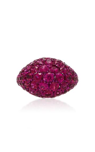 Busatti America 18k Rose Gold Titanium And Ruby Ring