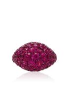 Busatti America 18k Rose Gold Titanium And Ruby Ring