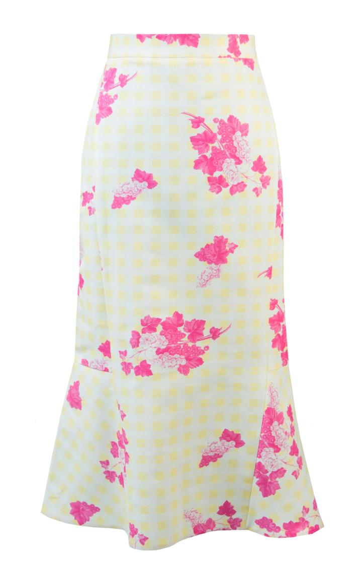 Lake Studio Printed Cotton And Silk-blend Midi Skirt