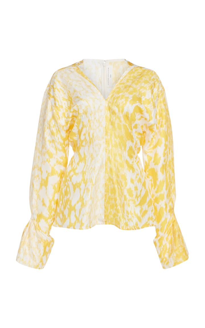 Victoria Beckham Leopard-print Silk-crepe Top