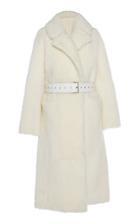 Common Leisure Love Belted Shearling Coat