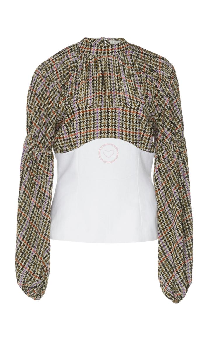 Emilia Wickstead Indira Houndstooth Top