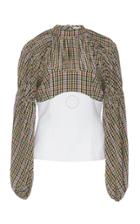Emilia Wickstead Indira Houndstooth Top