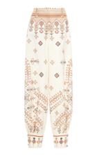 Ulla Johnson Safa Embroidered Cotton High-rise Pants