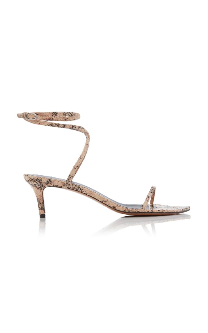 Isabel Marant Aridee Snake-effect Leather Sandals Size: 36