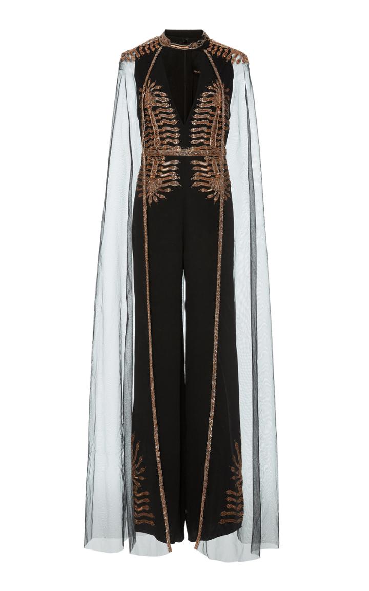 Cucculelli Shaheen Hydra Tulle Cape Jumpsuit