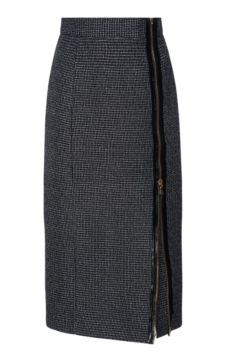Ralph & Russo Rubeerized Slit Skirt