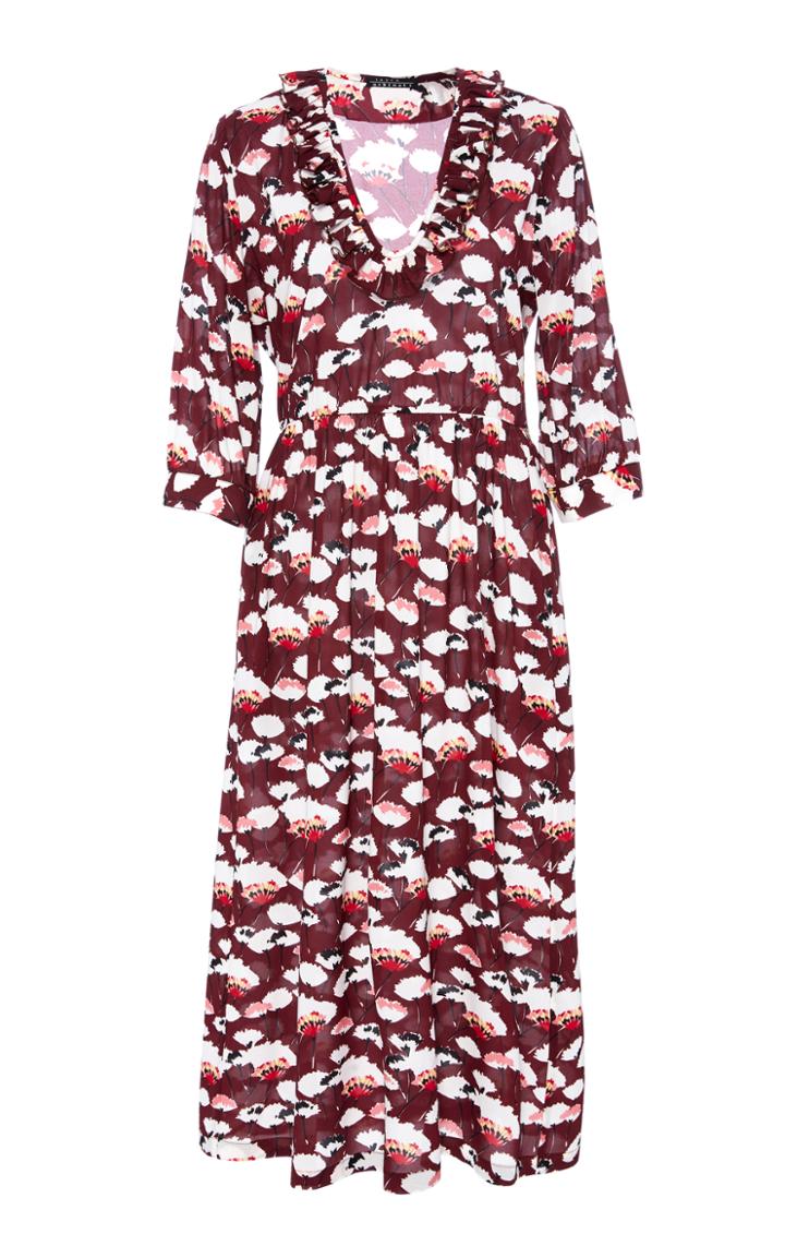 Laura Urbinati Floral Silk Dress