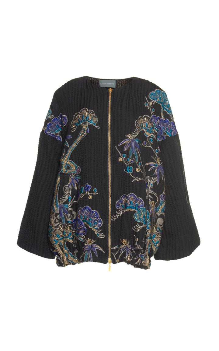 Alberta Ferretti Jacquard Bomber Jacket