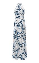 Moda Operandi Rasario Floral Printed Satin Dress Size: 42