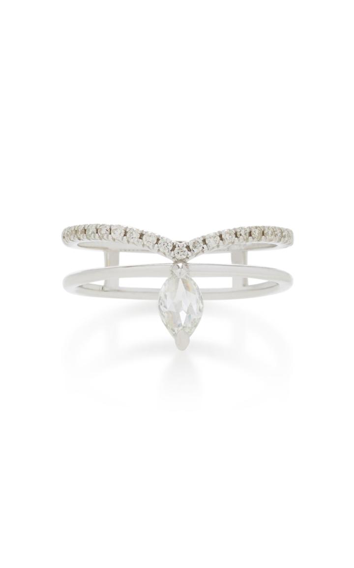 Ila Phoenix 14k White Gold And Diamond Ring