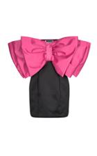 Moda Operandi Rotate Natalie Bow-detailed Satin Strapless Mini Dress