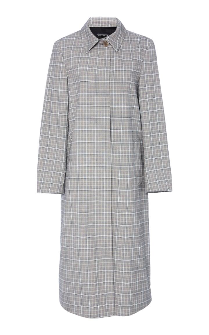 Laura Urbinati Cotton Plaid Spring Coat