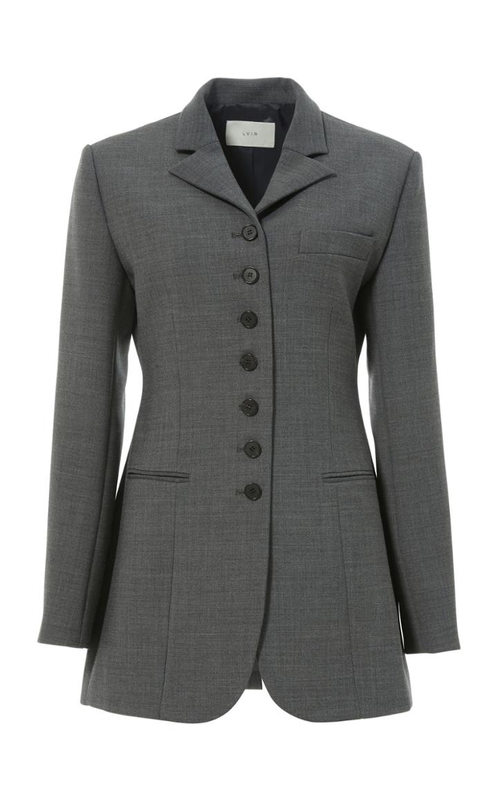 Moda Operandi Lvir Heathered Crepe Blazer