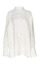 Dice Kayek Silver Striped White Blouse