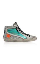 Golden Goose Glittered Leather High-top Sneakers