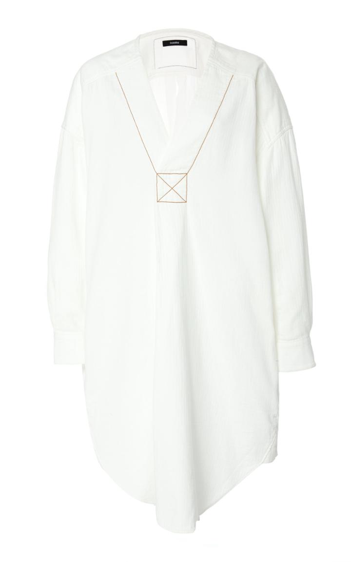 Bassike V-neck Cotton Shirtdress