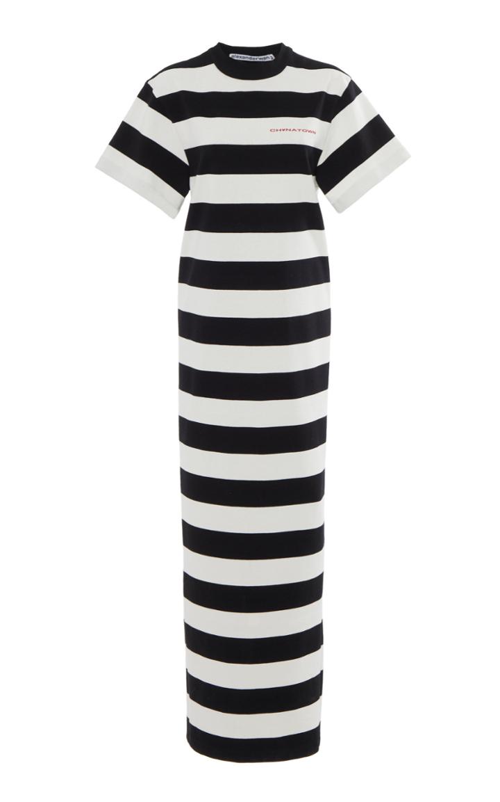 Alexander Wang Chinatown Striped Cotton-jersey Maxi Dress