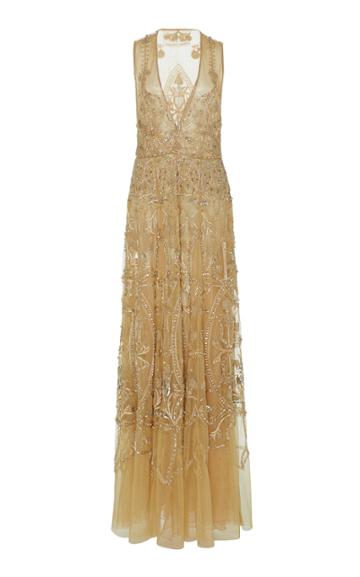 Cucculelli Shaheen Solaris Metallic Tulle Dress