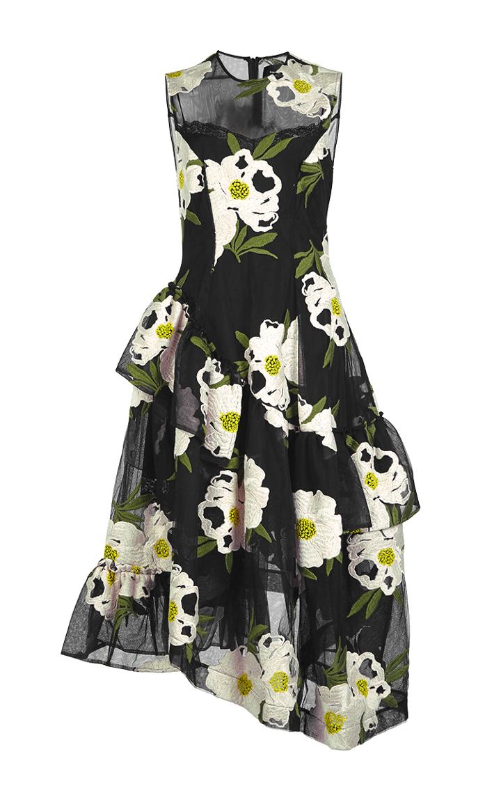 Simone Rocha Peony Three Tier Dress