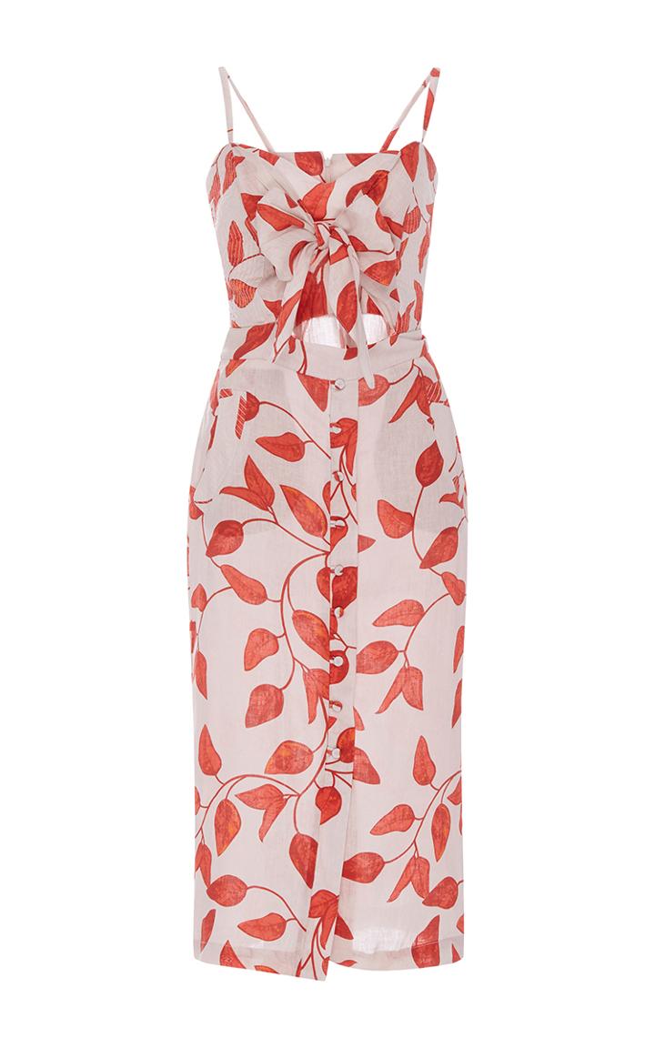 Johanna Ortiz Desirade Bow Front Sheath Dress