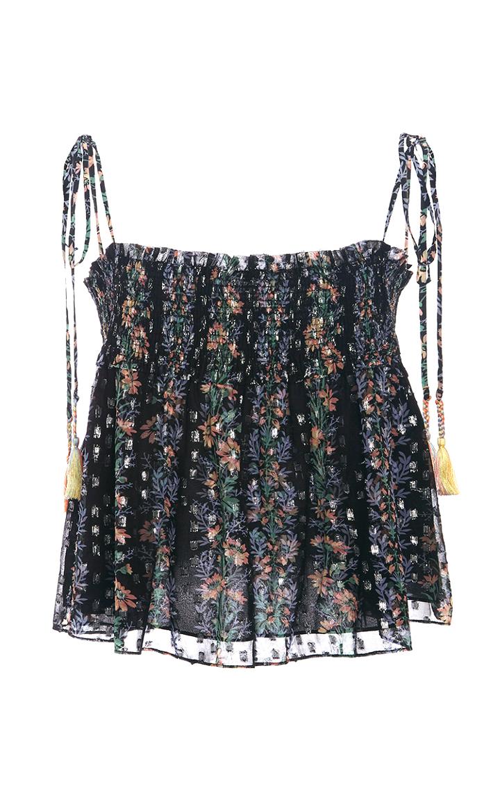 Needle & Thread Floral Stripe Tie Top
