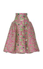 Delpozo Tropical Jacquard Embroidered Skirt