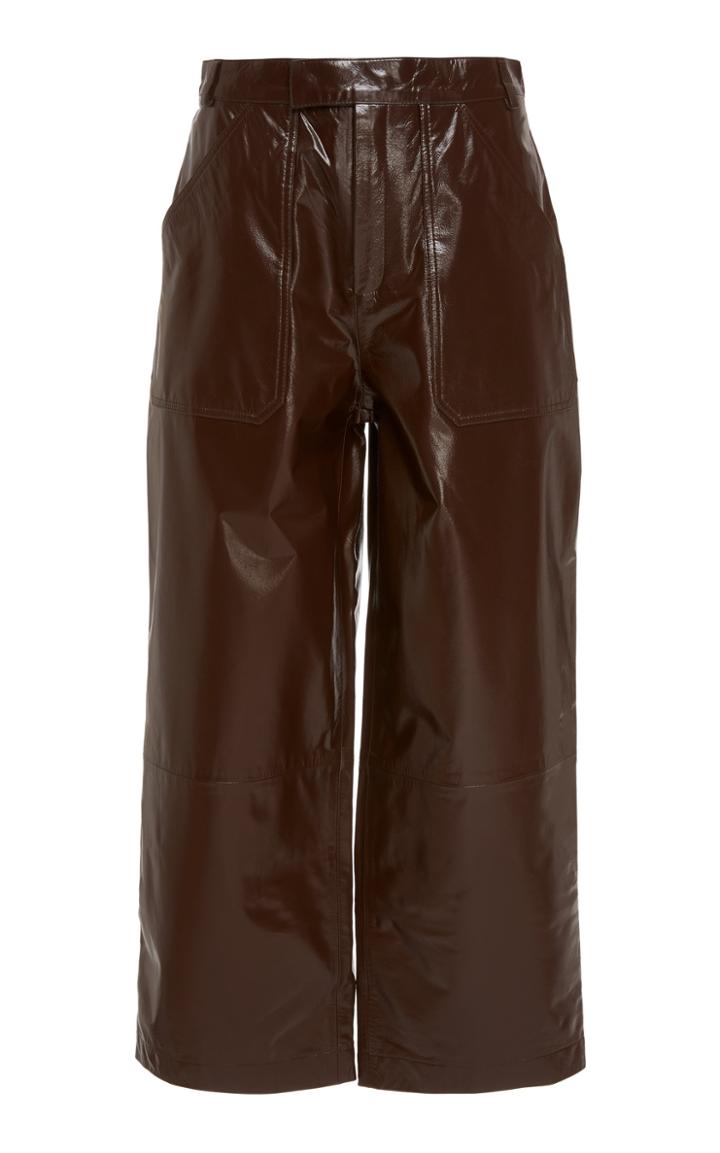 Zeynep Aray Patent Leather Wide Leg Pant