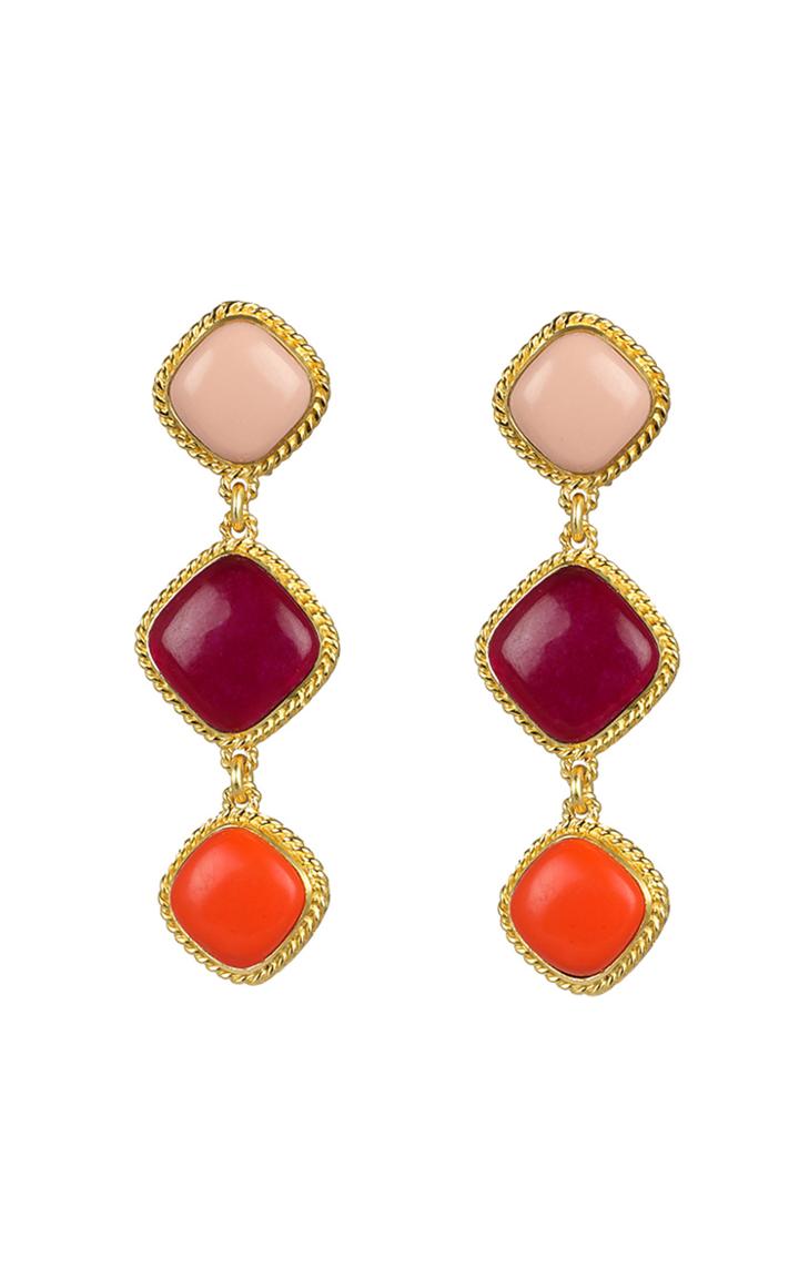 Moda Operandi Valre Pink Jade And Coral Saga Earrings