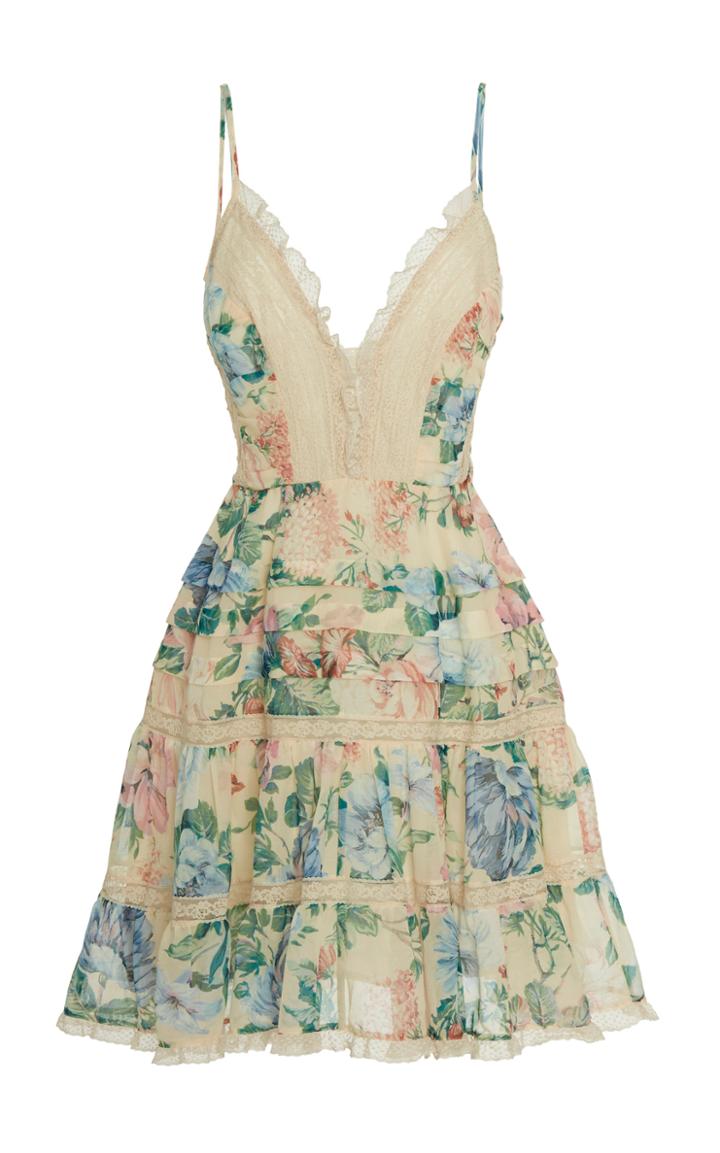 Zimmermann Verity Scallop Cotton Blend Mini Dress