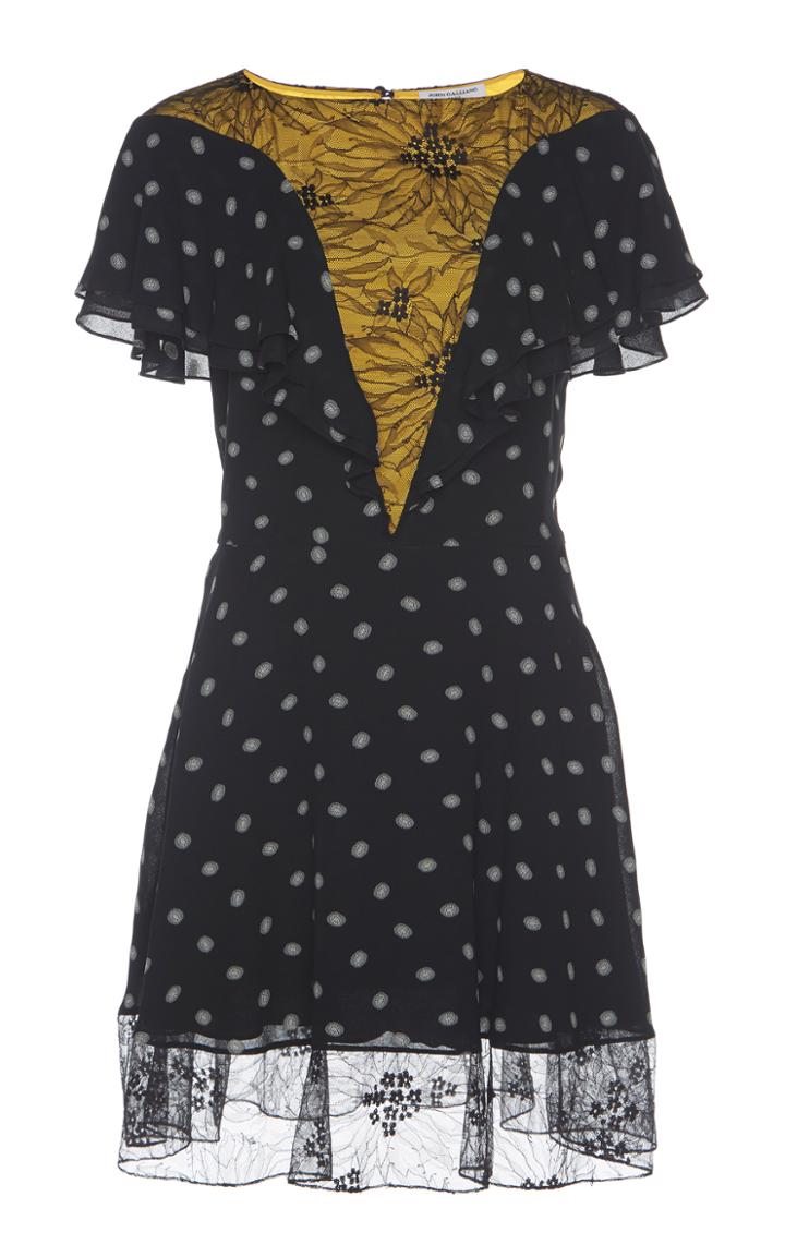 John Galliano Jacquard Georgette Dress