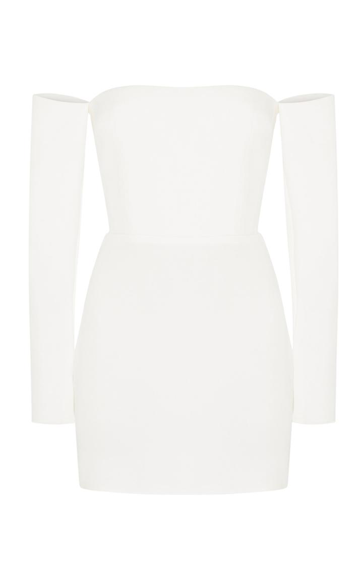 Moda Operandi Alex Perry Caleb Stretch Crepe Off Shoulder Mini