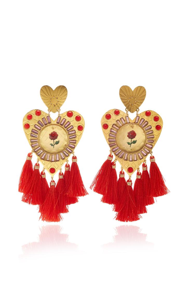 Moda Operandi Mercedes Salazar Passion Heart Earrings