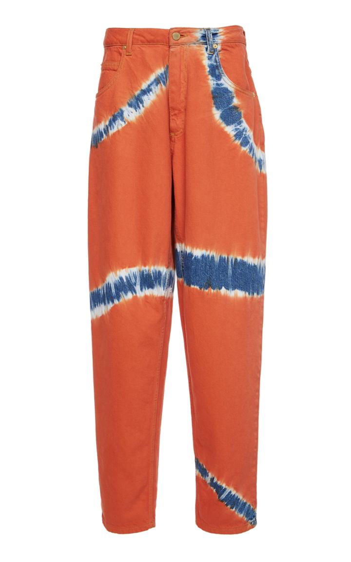Moda Operandi Alberta Ferretti Tie-dyed Denim Trousers Size: 38