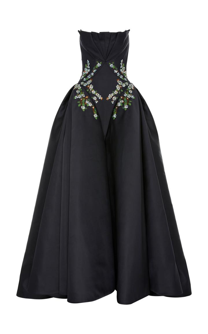 Zac Posen Duchess Embroidered Gown