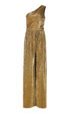Semsem One Shoulder Metallic Jumpsuit