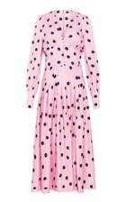 Moda Operandi Rebecca Vallance Mattel Pleated Polka-dot Crepe Midi Dress