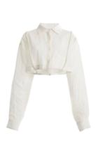 Jacquemus Cavaouo Harness-detailed Linen Crop Top