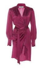 Marei 1998 Violet Overlap Silk Dress