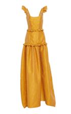 Markarian Marianne Ruffle Silk-blend Gown