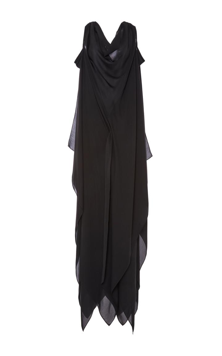 Maison Margiela Draped Silk Georgette Dress