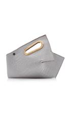 Khaore Athaara Croc-effect Leather Clutch