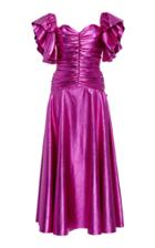 Rodarte Ruched Metallic Leather Dress