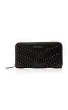 Givenchy Pandora Studded Suede-trimmed Leather Wallet