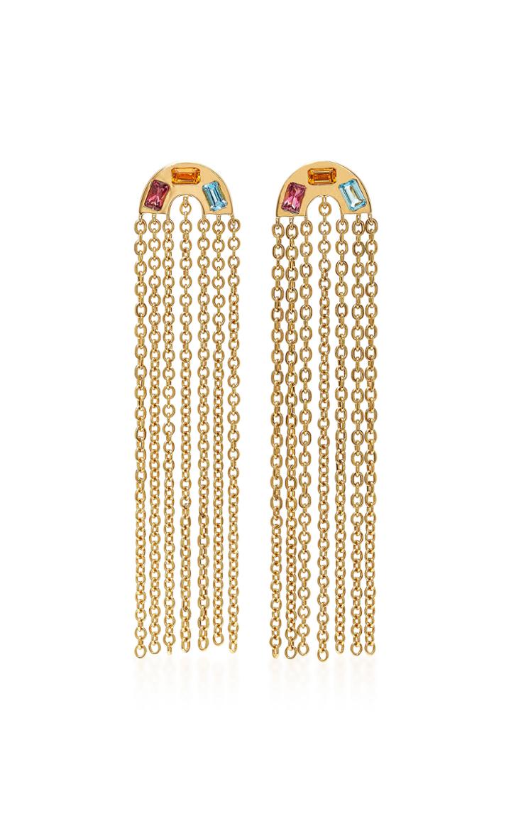 Brent Neale Small Rainbow Tassel Earrings