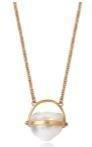 Eli Halili Fresh Water Pearl 22k Gold Caged Necklace