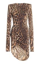 Moda Operandi Alexandre Vauthier Ruched Animal-print Jersey Dress