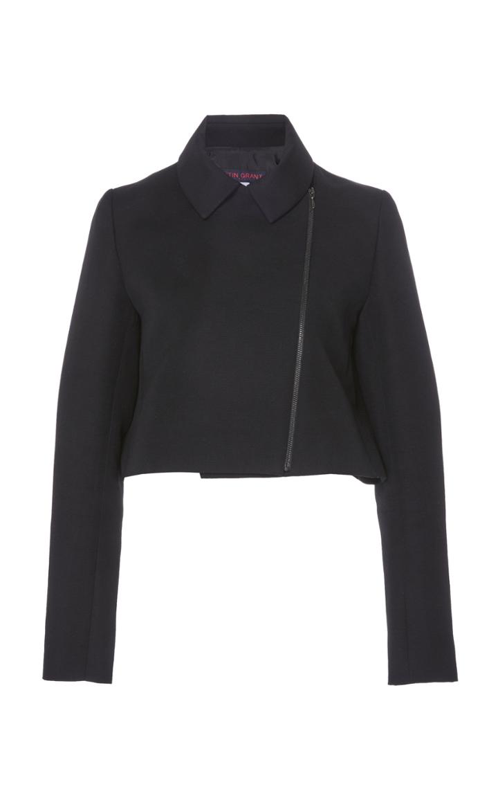 Martin Grant Cotton Cropped Perfecto Jacket