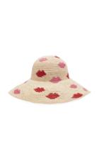 Yestadt Millinery Kisses Patterned Straw Hat