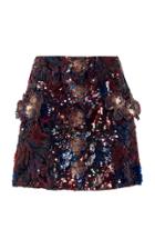 Costarellos Sequin Embellished Mini Skirt